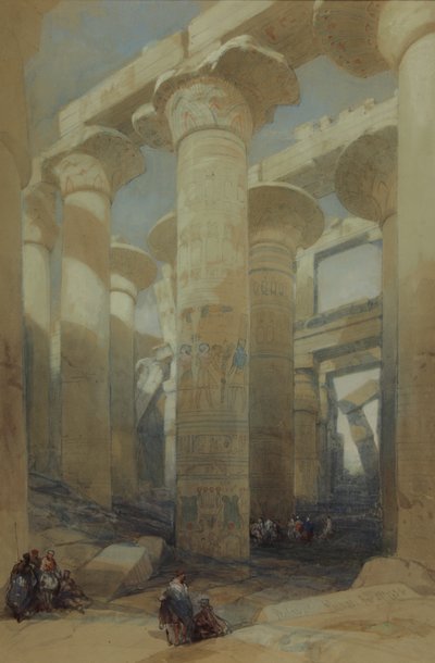 De tempel, Karnak door David Roberts