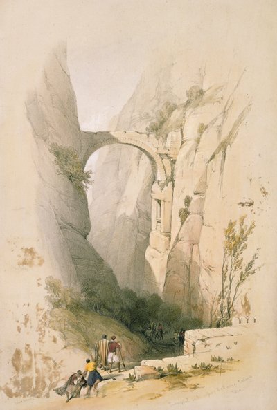 Triomfboog over de Kloof naar Petra, plaat 95 uit Volume III van 