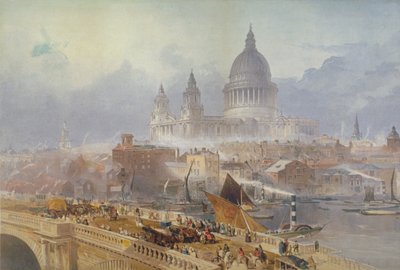Uitzicht op Blackfriars Bridge en St Paul