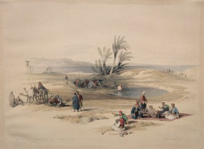 Wells van Mozes, Wildernis van Tyh, 1839 door David Roberts