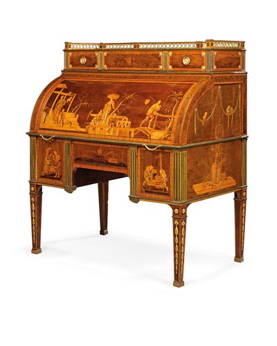 Mechanisch cilinderbureau, Neuwied, c.1776-79 door David Roentgen