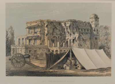 Het Residentiehuis, Lucknow door David Scott Lieutenant Colonel (after) Dodgson