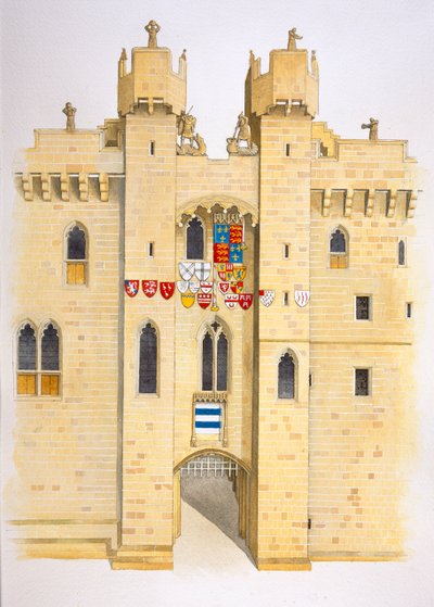 Poortgebouw van Hylton Castle, Sunderland, Tyne and Wear, 15e eeuw, ca. 2005 door David Simon
