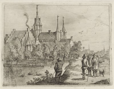 Kasteel aan het water door David Teniers (II)