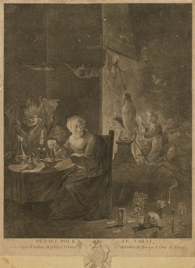Vertrek naar Sabat door David Teniers