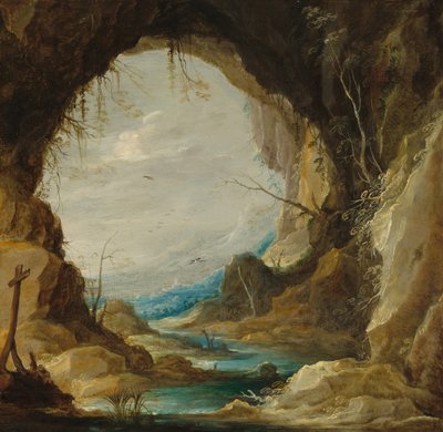 Uitzicht vanuit een Grot, begin 1630s door David Teniers II