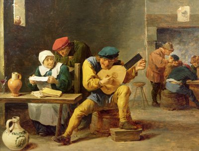 Boeren die Muziek Maken in een Herberg, ca. 1635 door David Teniers the Younger