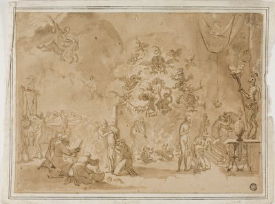 Scène van hekserij en duivelaanbidding door David Teniers the Younger