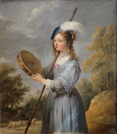 Herderin door David Teniers the Younger