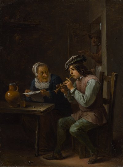 De Flageoletspeler door David Teniers the Younger