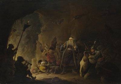 De rijke man wordt naar de hel geleid door David Teniers the Younger