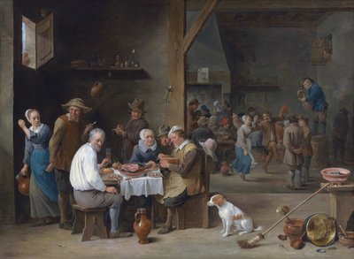 De hammaaltijd door David Teniers the Younger