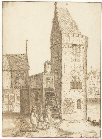 De toren Swijgh Utrecht te Amsterdam door David Vinckboons (I)