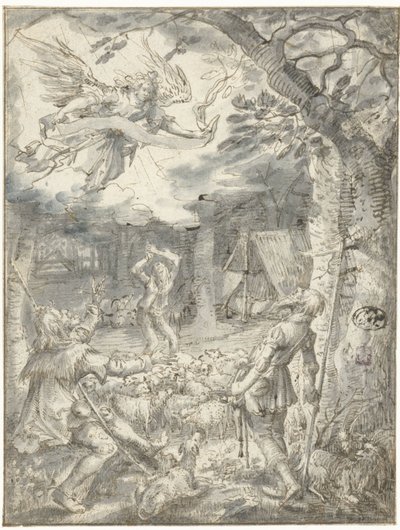 De verkondiging aan de herders door David Vinckboons (I)