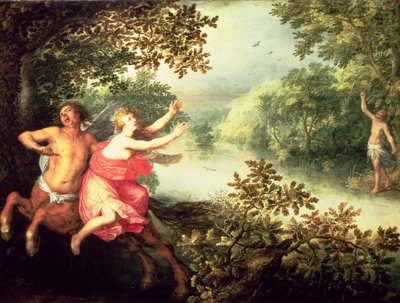 Hercules, Deianeira en de centaur Nessus, 1612 door David Vinckboons