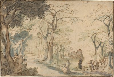 Landschap met Elisa Bespot door David Vinckboons