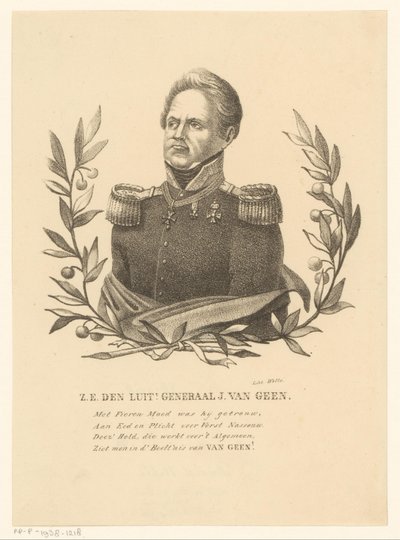 Portret van Josephus Jacobus van Geen door David Welle