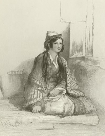 Een Circassische dame door David Wilkie