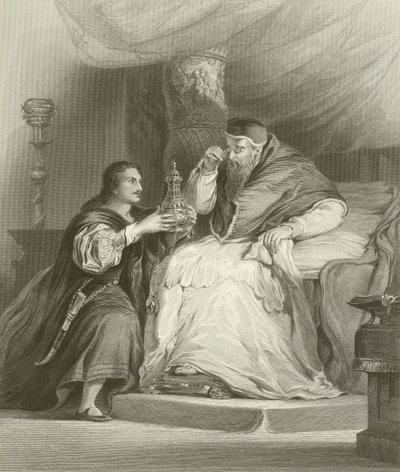 Benvenuto Cellini en de paus door David Wilkie