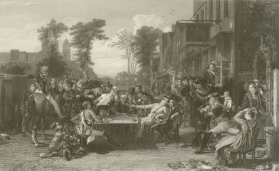 Chelsea-pensionarissen lezen de Gazette van de Slag bij Waterloo door David Wilkie