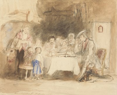 Gebed voor de Maaltijd, 1839 door David Wilkie