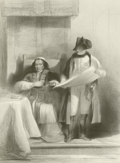 Napoleon en de paus in Fontainebleau door David Wilkie