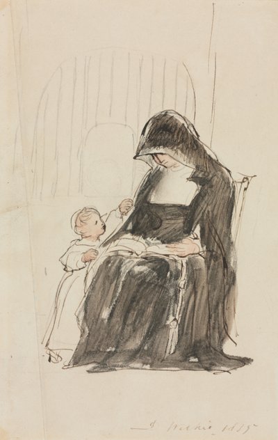 Non leest voor aan een kind, 1835 door David Wilkie