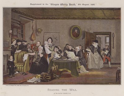 Het Testament Lezen door David Wilkie