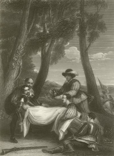 De dood van Sir Philip Sidney door David Wilkie