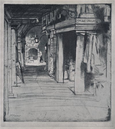 Calle Della Donna, ca. 1900, 1925 door David Young Cameron