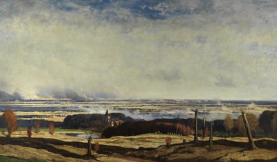 Vlaanderen vanaf Kemmel, 1919-20 door David Young Cameron