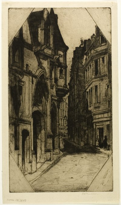 Hôtel de Sens, plaat drie uit de Parijs Set door David Young Cameron