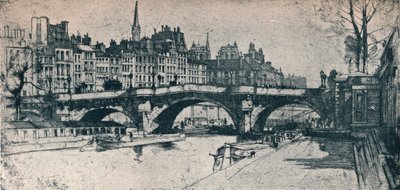 Pont Neuf: plaat één uit de Parijs-set, 1904 door David Young Cameron