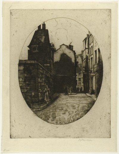 Rue Saint Julien le Pauvre, plaat zes uit de Parijs Set door David Young Cameron