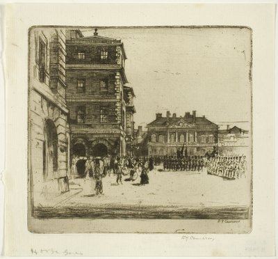De Horse Guards, plaat vier uit de London Set door David Young Cameron