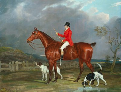 Een jager en honden, 1824 door David of York Dalby