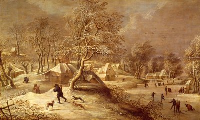Het Oude Dorp onder Sneeuw door David Teniers the Elder