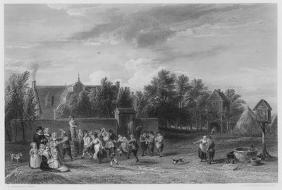 Het dorpsfeest, van het schilderij in de Koninklijke Collectie door David the Younger (after) Teniers