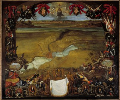 Valenciennes belegerd door de Franse troepen onder bevel van Henri de La Tour d