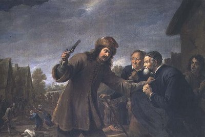 Aanval op een Dorp, 1648 door David Teniers the Younger