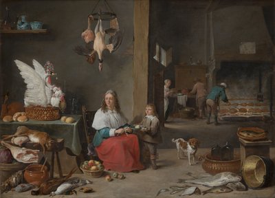 Keukeninterieur, 1644 door David Teniers the Younger