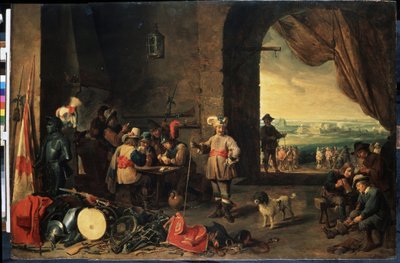 De wachtkamer door David Teniers the Younger