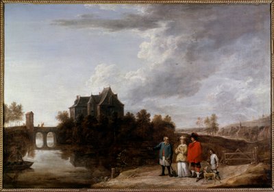 Het kasteel van Teniers in Perck. Schilderij door David Teniers II de jonge (1610-1690) 17e eeuw door David Teniers the Younger