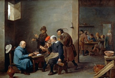 Man met witte hoed door David Teniers the Younger