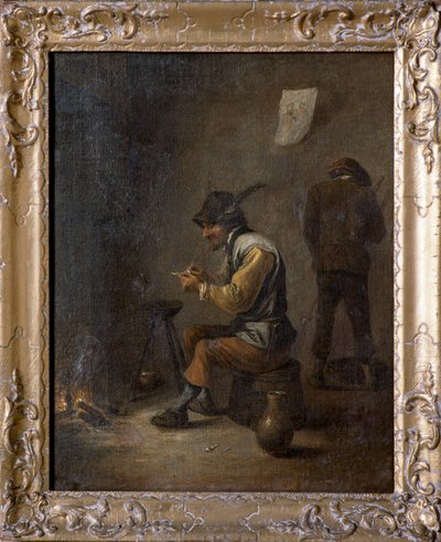 Boeren in een interieur door David Teniers the Younger