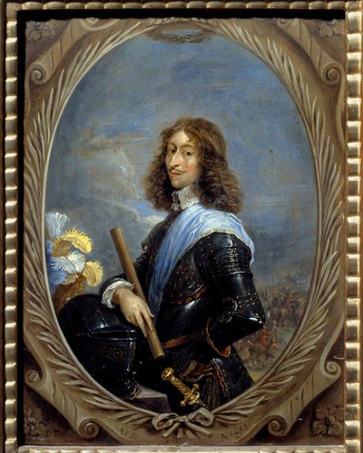 Portret van Louis de Bourbon, vierde prins van Condé, genaamd de grote Condé (Bourbon-Condé) (1621-1686) door David Teniers the Younger