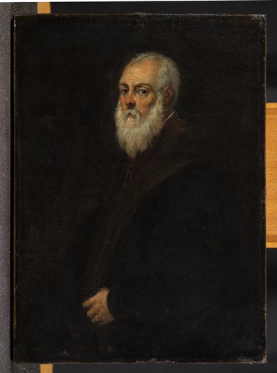 Portret van een bebaarde man, naar Jacopo Tintoretto door David Teniers the Younger