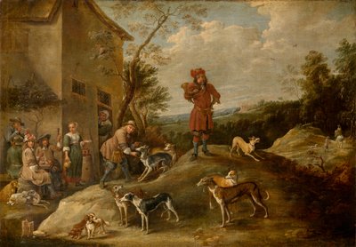 Rustende Jagers door David the Younger Teniers