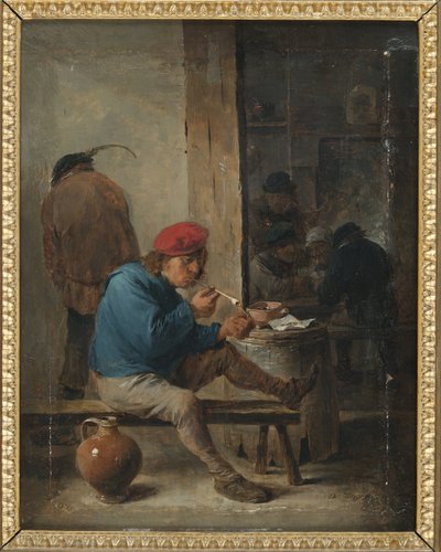 Tafereel in een taverne met rokers door David Teniers the Younger