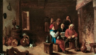 Zingen in de keuken door David Teniers the Younger